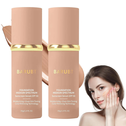 Barubt pack of (1,2 and 3) 4 in 1 foundation liquid moisturizing Medium tones spf50