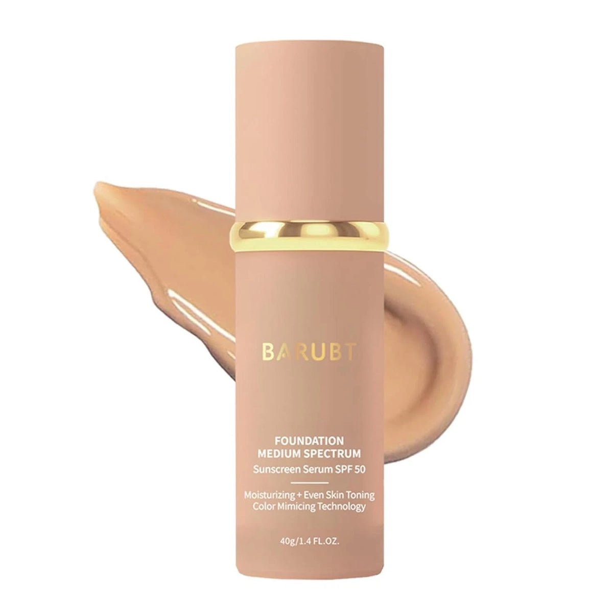 Barubt pack of (1,2 and 3) 4 in 1 foundation liquid moisturizing Medium tones spf50